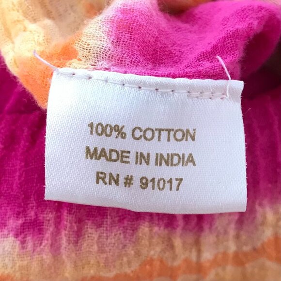 Vintage Y2K Pink Tie Dye Boho Fairycore Low Rise Beachy Hippie Maxi Skirt / L - Picture 8 of 9